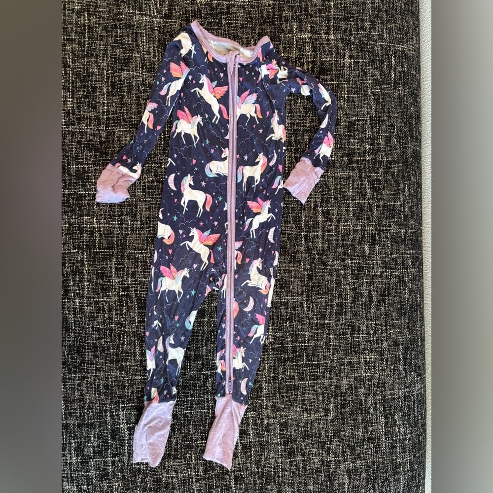 Little Sleepies unicorn footie